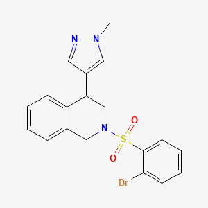 2-((2-bromophenyl)sulfonyl)-4-(1-methyl-1H-pyrazol-4-yl)-1,2,3,4-tetrahydroisoquinoline