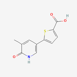 molecular formula C11H9NO3S B2884766 5-(6-Hydroxy-5-methylpyridin-3-yl)thiophene-2-carboxylic acid CAS No. 887201-37-8