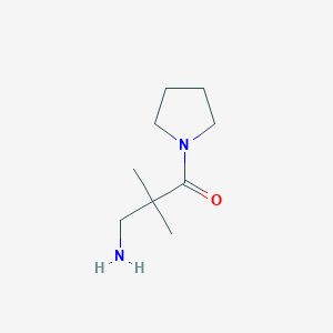 molecular formula C9H18N2O B2884769 3-Amino-2,2-dimethyl-1-(pyrrolidin-1-yl)propan-1-one CAS No. 1248200-38-5