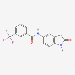molecular formula C17H13F3N2O2 B2884771 N-(1-methyl-2-oxoindolin-5-yl)-3-(trifluoromethyl)benzamide CAS No. 921543-18-2