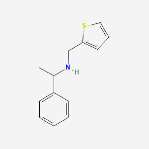 molecular formula C13H15NS B2884776 1-Phenyl-N-(2-thienylmethyl)-1-ethanamine CAS No. 680185-68-6