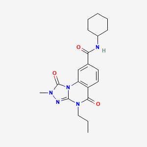 molecular formula C20H25N5O3 B2884839 N-cyclohexyl-2-methyl-1,5-dioxo-4-propyl-1H,2H,4H,5H-[1,2,4]triazolo[4,3-a]quinazoline-8-carboxamide CAS No. 1105219-70-2