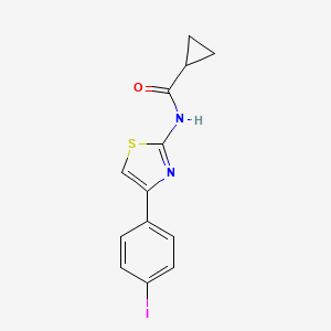 molecular formula C13H11IN2OS B2884885 N-[4-(4-iodophenyl)-1,3-thiazol-2-yl]cyclopropanecarboxamide CAS No. 313406-01-8
