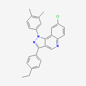 molecular formula C26H22ClN3 B2884895 8-chloro-1-(3,4-dimethylphenyl)-3-(4-ethylphenyl)-1H-pyrazolo[4,3-c]quinoline CAS No. 901004-81-7