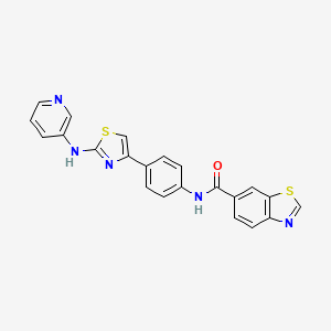 N-(4-(2-(pyridin-3-ylamino)thiazol-4-yl)phenyl)benzo[d]thiazole-6-carboxamide