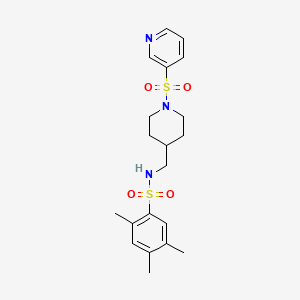 2,4,5-trimethyl-N-((1-(pyridin-3-ylsulfonyl)piperidin-4-yl)methyl)benzenesulfonamide