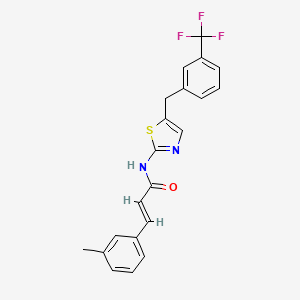 (E)-3-(m-tolyl)-N-(5-(3-(trifluoromethyl)benzyl)thiazol-2-yl)acrylamide