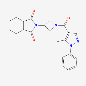2-(1-(5-methyl-1-phenyl-1H-pyrazole-4-carbonyl)azetidin-3-yl)-3a,4,7,7a-tetrahydro-1H-isoindole-1,3(2H)-dione