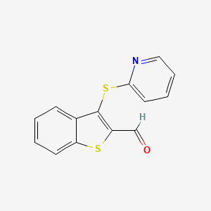 3-(2-Pyridinylsulfanyl)-1-benzothiophene-2-carbaldehyde