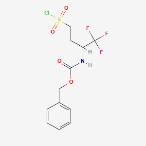 benzyl N-[4-(chlorosulfonyl)-1,1,1-trifluorobutan-2-yl]carbamate