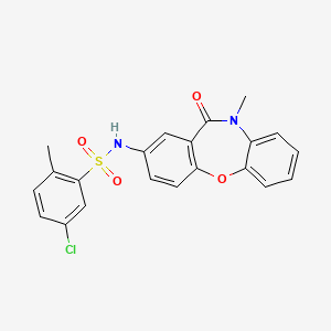 5-chloro-2-methyl-N-(10-methyl-11-oxo-10,11-dihydrodibenzo[b,f][1,4]oxazepin-2-yl)benzenesulfonamide