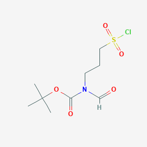 Tert-butyl N-(3-chlorosulfonylpropyl)-N-formylcarbamate