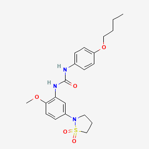 1-(4-Butoxyphenyl)-3-(5-(1,1-dioxidoisothiazolidin-2-yl)-2-methoxyphenyl)urea