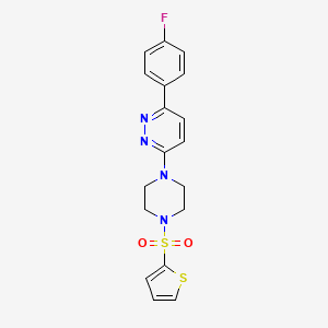 3-(4-Fluorophenyl)-6-(4-(thiophen-2-ylsulfonyl)piperazin-1-yl)pyridazine