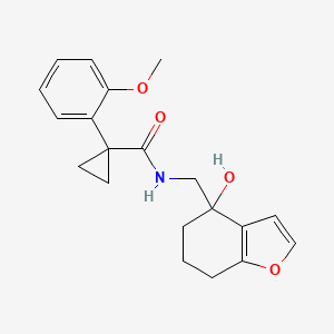N-((4-hydroxy-4,5,6,7-tetrahydrobenzofuran-4-yl)methyl)-1-(2-methoxyphenyl)cyclopropane-1-carboxamide