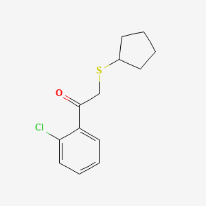 1-(2-Chlorophenyl)-2-cyclopentylsulfanylethanone