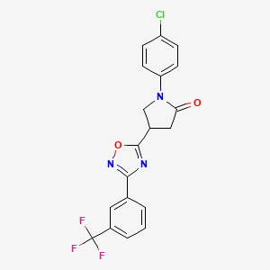 1-(4-Chlorophenyl)-4-(3-(3-(trifluoromethyl)phenyl)-1,2,4-oxadiazol-5-yl)pyrrolidin-2-one