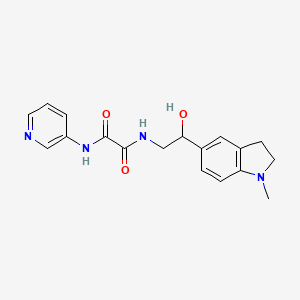 molecular formula C18H20N4O3 B2884963 N1-(2-hydroxy-2-(1-methylindolin-5-yl)ethyl)-N2-(pyridin-3-yl)oxalamide CAS No. 1706042-51-4
