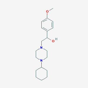 molecular formula C19H30N2O2 B2884985 2-(4-Cyclohexylpiperazin-1-yl)-1-(4-methoxyphenyl)ethanol CAS No. 1251606-32-2