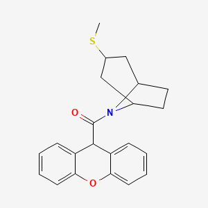 molecular formula C22H23NO2S B2884986 ((1R,5S)-3-(methylthio)-8-azabicyclo[3.2.1]octan-8-yl)(9H-xanthen-9-yl)methanone CAS No. 1795298-46-2