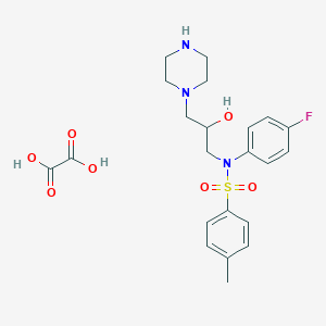 N-(4-fluorophenyl)-N-(2-hydroxy-3-(piperazin-1-yl)propyl)-4-methylbenzenesulfonamide oxalate