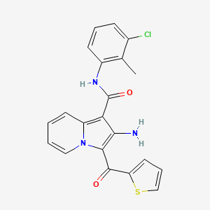 2-amino-N-(3-chloro-2-methylphenyl)-3-(thiophene-2-carbonyl)indolizine-1-carboxamide