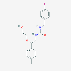 molecular formula C19H23FN2O3 B2884990 1-(4-Fluorobenzyl)-3-(2-(2-hydroxyethoxy)-2-(p-tolyl)ethyl)urea CAS No. 1788672-98-9