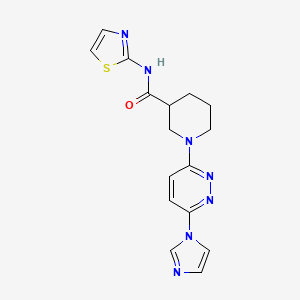 1-(6-(1H-imidazol-1-yl)pyridazin-3-yl)-N-(thiazol-2-yl)piperidine-3-carboxamide