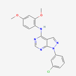 1-(3-chlorophenyl)-N-(2,4-dimethoxyphenyl)-1H-pyrazolo[3,4-d]pyrimidin-4-amine