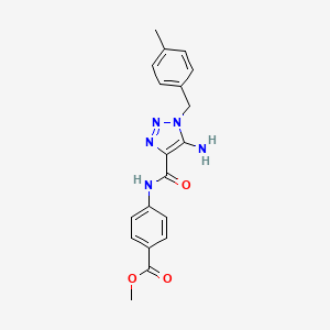 molecular formula C19H19N5O3 B2884995 methyl 4-(5-amino-1-(4-methylbenzyl)-1H-1,2,3-triazole-4-carboxamido)benzoate CAS No. 900013-48-1