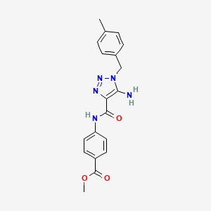 methyl 4-(5-amino-1-(4-methylbenzyl)-1H-1,2,3-triazole-4-carboxamido)benzoate