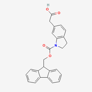 2-(1-{[(9H-fluoren-9-yl)methoxy]carbonyl}-2,3-dihydro-1H-indol-6-yl)acetic acid