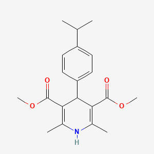 molecular formula C20H25NO4 B2884997 Dimethyl 2,6-dimethyl-4-(4-propan-2-ylphenyl)-1,4-dihydropyridine-3,5-dicarboxylate CAS No. 324577-00-6