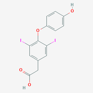 molecular formula C14H10I2O4 B028850 4-(4-Hydroxyphenoxy)-3,5-diiodophenylacetic acid CAS No. 1155-40-4