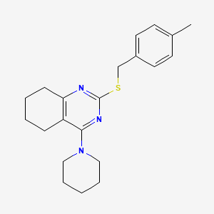 molecular formula C21H27N3S B2885000 4-Methylbenzyl 4-piperidino-5,6,7,8-tetrahydro-2-quinazolinyl sulfide CAS No. 338963-55-6