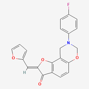(Z)-8-(4-fluorophenyl)-2-(furan-2-ylmethylene)-8,9-dihydro-2H-benzofuro[7,6-e][1,3]oxazin-3(7H)-one