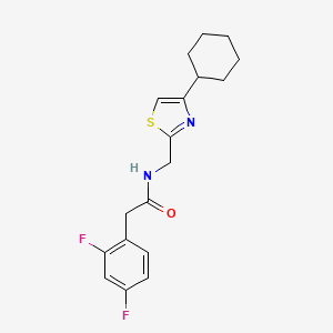 N-((4-cyclohexylthiazol-2-yl)methyl)-2-(2,4-difluorophenyl)acetamide