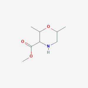 molecular formula C8H15NO3 B2885023 Methyl 2,6-dimethylmorpholine-3-carboxylate CAS No. 2167678-26-2