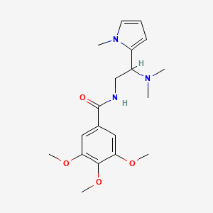 molecular formula C19H27N3O4 B2885038 N-(2-(dimethylamino)-2-(1-methyl-1H-pyrrol-2-yl)ethyl)-3,4,5-trimethoxybenzamide CAS No. 1049441-59-9