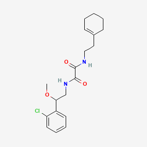 B2885060 N1-(2-(2-chlorophenyl)-2-methoxyethyl)-N2-(2-(cyclohex-1-en-1-yl)ethyl)oxalamide CAS No. 1705750-53-3
