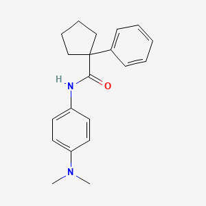 molecular formula C20H24N2O B2885073 N-[4-(dimethylamino)phenyl]-1-phenylcyclopentane-1-carboxamide CAS No. 1022645-65-3