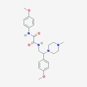 molecular formula C23H30N4O4 B2885092 N'-(4-methoxyphenyl)-N-[2-(4-methoxyphenyl)-2-(4-methylpiperazin-1-yl)ethyl]ethanediamide CAS No. 906150-70-7