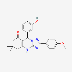 9-(3-hydroxyphenyl)-2-(4-methoxyphenyl)-6,6-dimethyl-5,6,7,9-tetrahydro-[1,2,4]triazolo[5,1-b]quinazolin-8(4H)-one