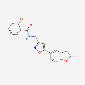 2-bromo-N-((5-(2-methyl-2,3-dihydrobenzofuran-5-yl)isoxazol-3-yl)methyl)benzamide