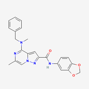 N-(1,3-benzodioxol-5-yl)-4-[benzyl(methyl)amino]-6-methylpyrazolo[1,5-a]pyrazine-2-carboxamide