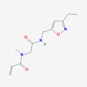 N-[2-[(3-Ethyl-1,2-oxazol-5-yl)methylamino]-2-oxoethyl]-N-methylprop-2-enamide