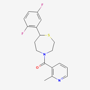 (7-(2,5-Difluorophenyl)-1,4-thiazepan-4-yl)(2-methylpyridin-3-yl)methanone