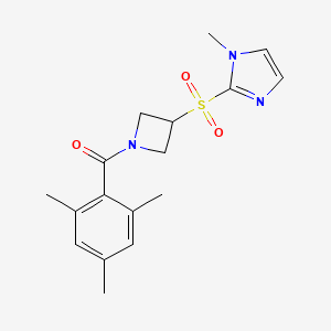 mesityl(3-((1-methyl-1H-imidazol-2-yl)sulfonyl)azetidin-1-yl)methanone