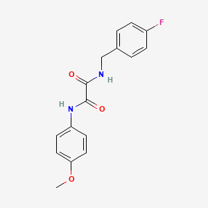 molecular formula C16H15FN2O3 B2885147 N'-[(4-FLUOROPHENYL)METHYL]-N-(4-METHOXYPHENYL)ETHANEDIAMIDE CAS No. 425413-54-3