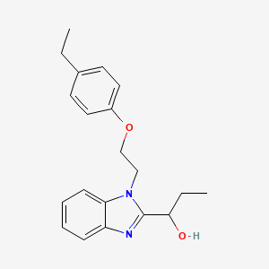 molecular formula C20H24N2O2 B2885149 1-{1-[2-(4-ethylphenoxy)ethyl]-1H-1,3-benzodiazol-2-yl}propan-1-ol CAS No. 887348-56-3